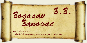 Bogosav Banovac vizit kartica